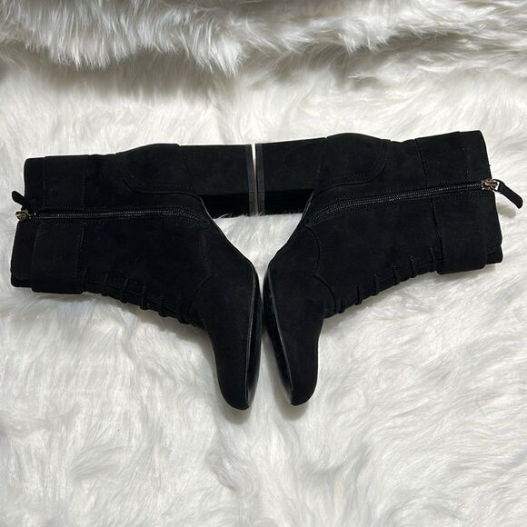 New Nine West Querna Black Zip Up Ankle Boots Size 7M. B67 - Picture 3 of 9